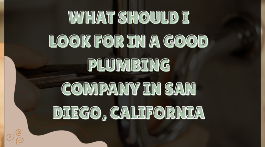 What should I look for in a good plumbing company in San Diego, California
