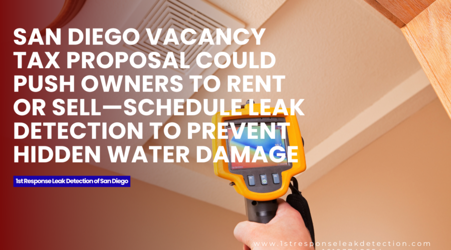 San Diego Vacancy Tax Proposal Could Push Owners to Rent or Sell—Schedule Leak Detection to Prevent Hidden Water Damage